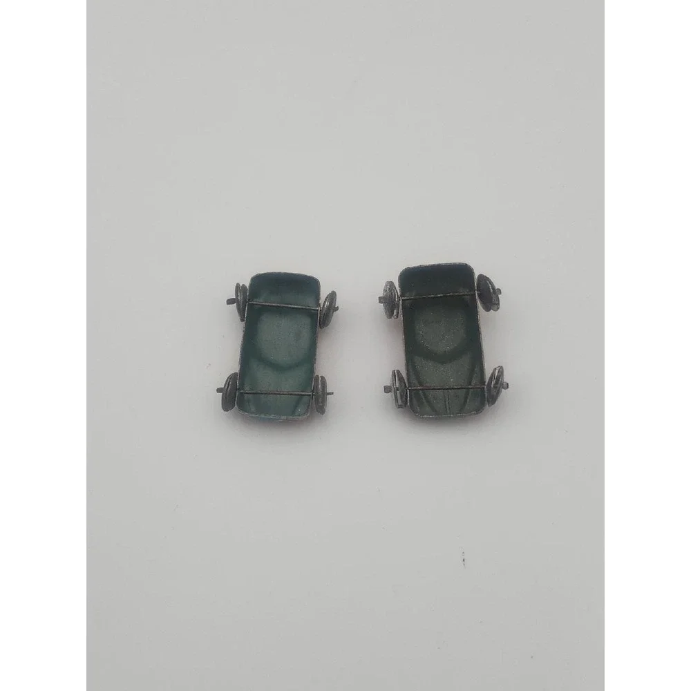 Vintage miniature doll house tin toy cars‎ - Taxi & Police Chief
